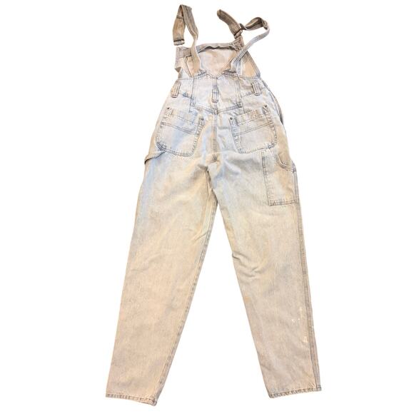 VTG 1990s Todays News Bib Denim Blue Jean Pant Overalls Womens 30x33 Light Wash - Picture 7 of 7
